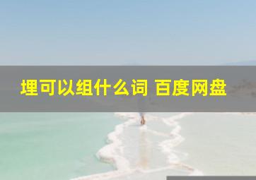 埋可以组什么词 百度网盘